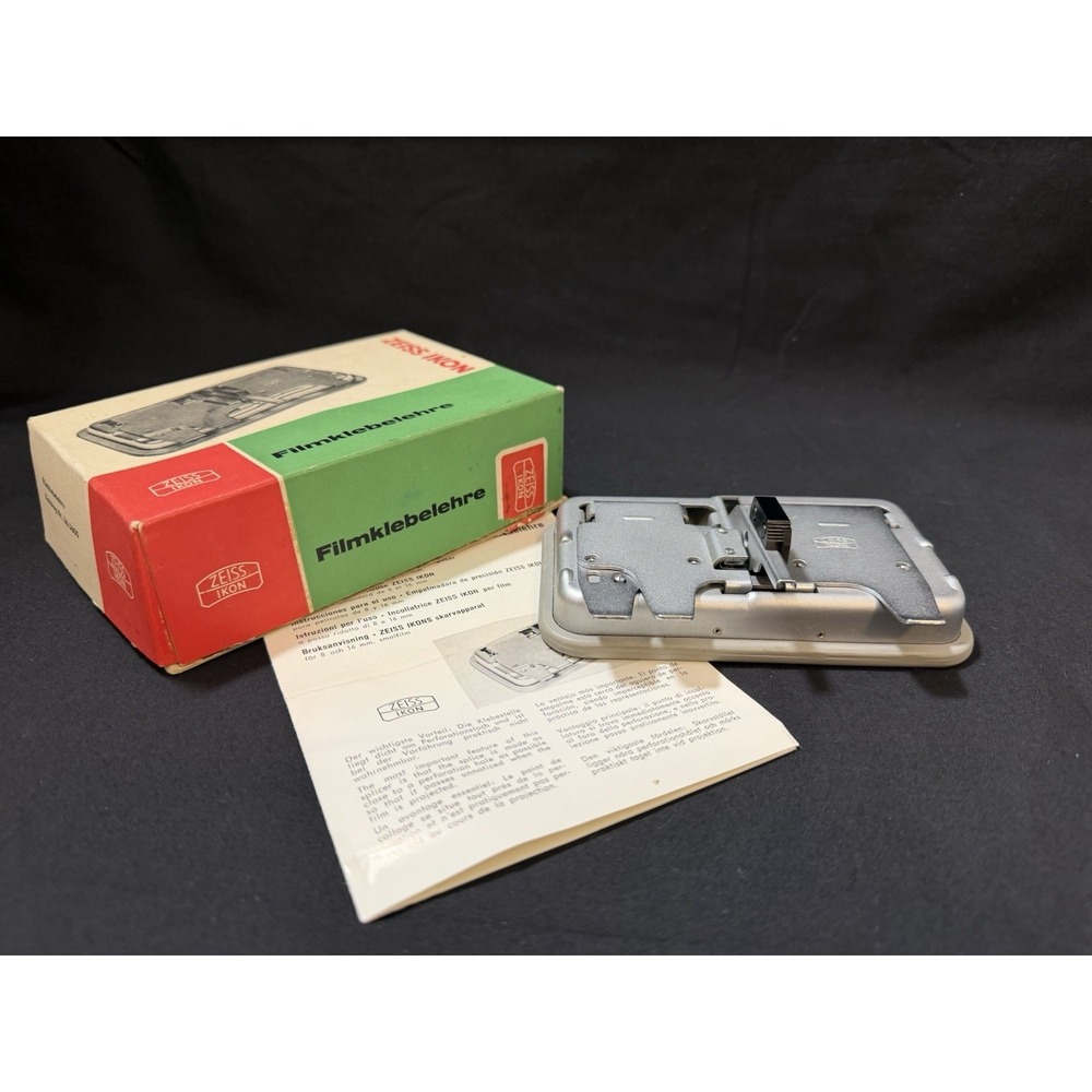 Vintage Zeiss Ikon Filmklebelehre Film Splicer Original Box 8mm 16mm Germany